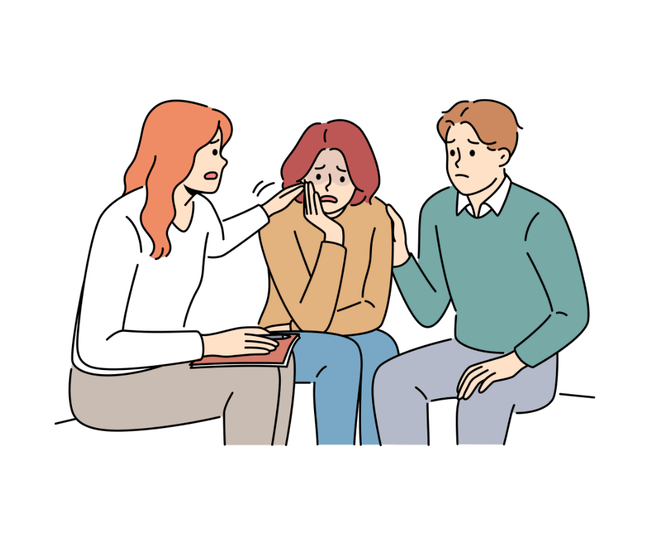 Emotional support - two people having a supportive conversation